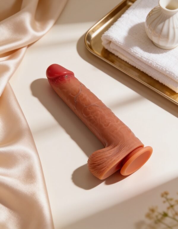 foreskin-1 Wibrujące dildo ToyJoy Foreskin 23 cm – Dual Density, pilot