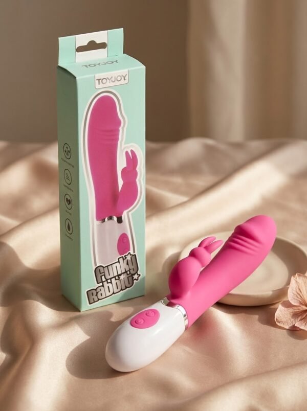 funky-rabbit-4 Wibrator króliczek ToyJoy Funky Rabbit – silikonowy, 4 tryby